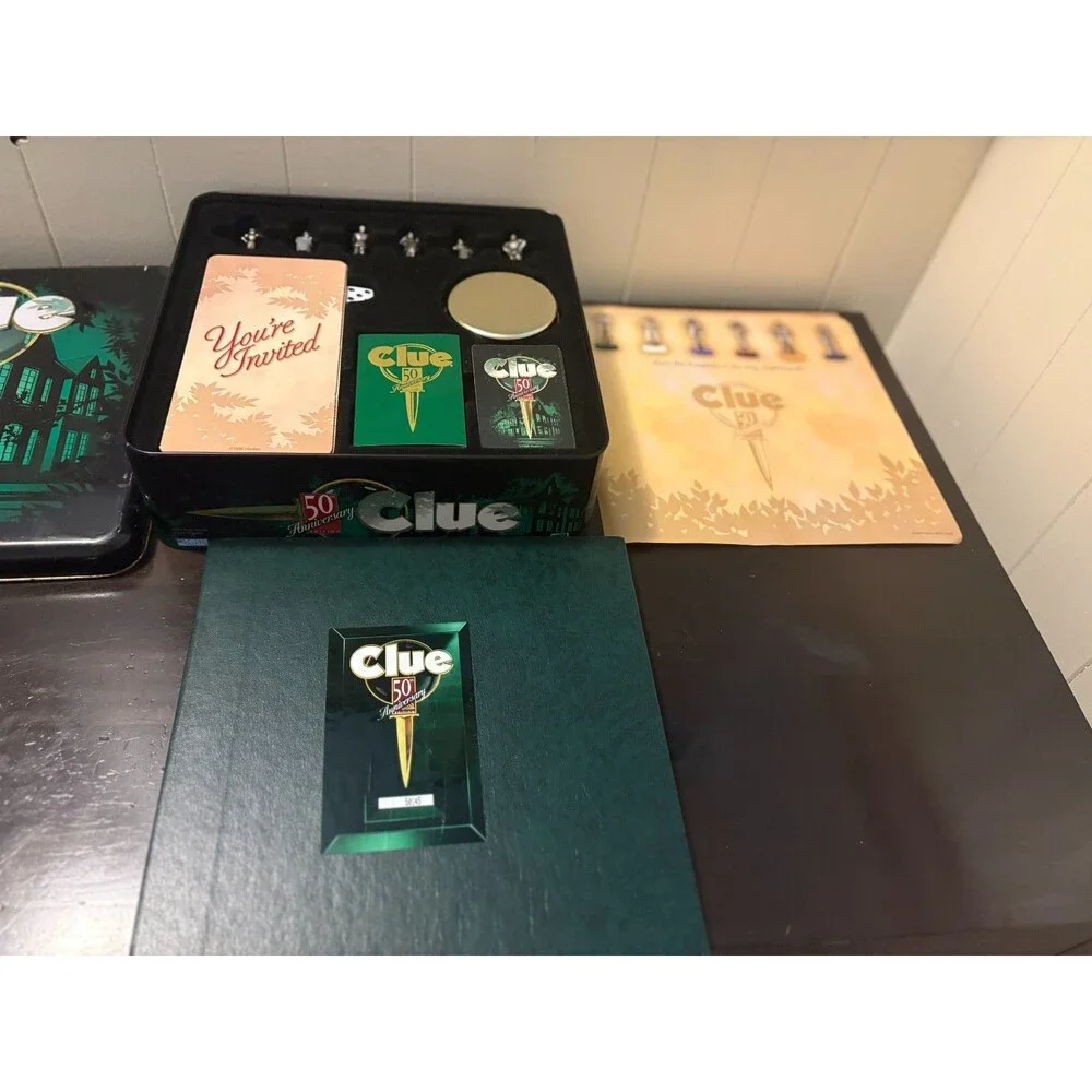 1998 Clue 50th Anniversary Edition Tin Parker Brothers Hasbro Complete Game